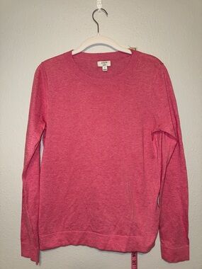 J. Crew Heathered Pink Crewneck Sweater
